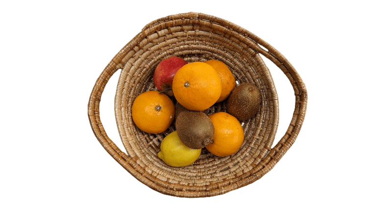 Small Plain Fruit Basket with Handles