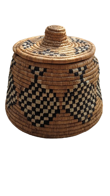Medium Patterned Lidded Basket